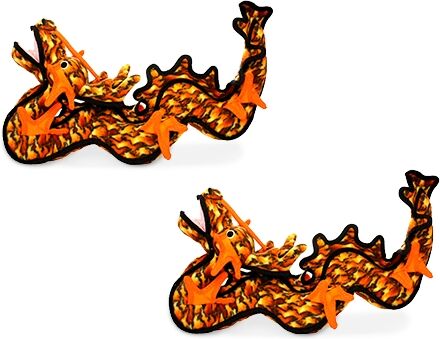 Tuffy Dragon Orange, 2-Pack Dog Toys - Medium Orange