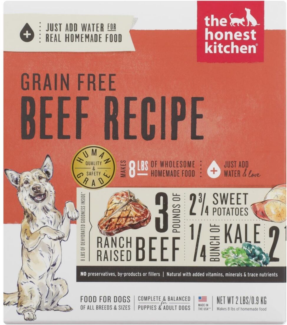 The Honest Kitchen - Dog Food - Grain-Free Beef Recipe - Case of 6 - 2 lb.