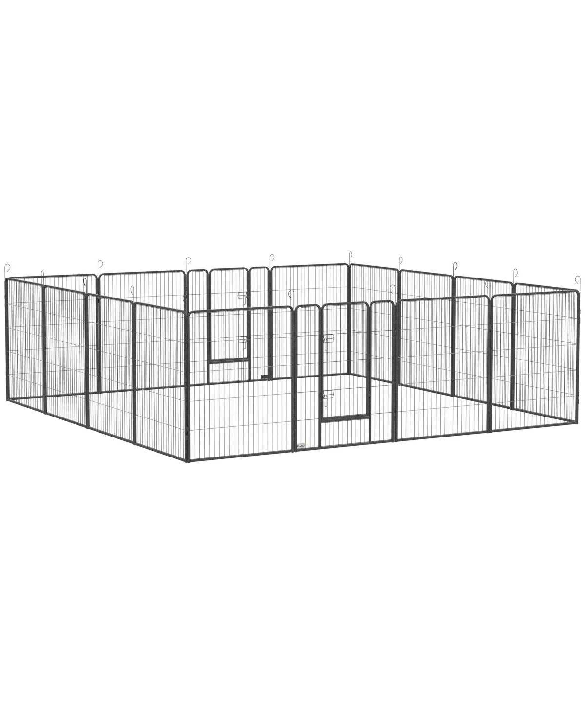 PawHut Dog Playpen for Large Medium, Small Dogs, 16 Panels, 126