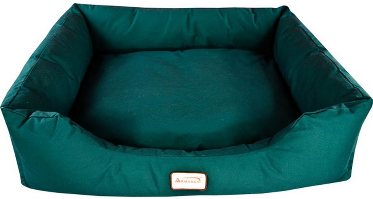 Armarkat Bolstered Anti-Slip Pet Bed - Green