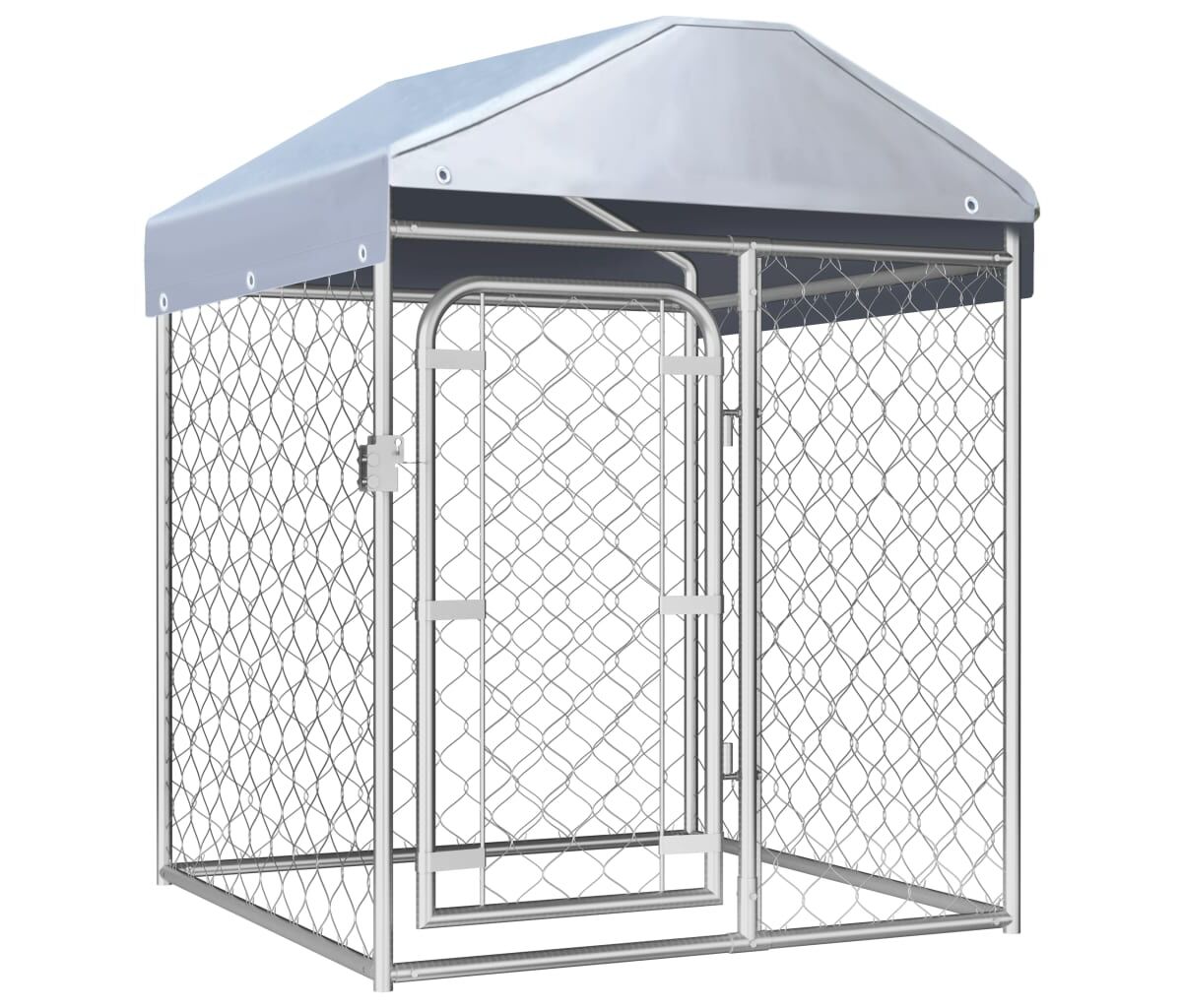 vidaXL Outdoor Dog Kennel with Roof 39.4