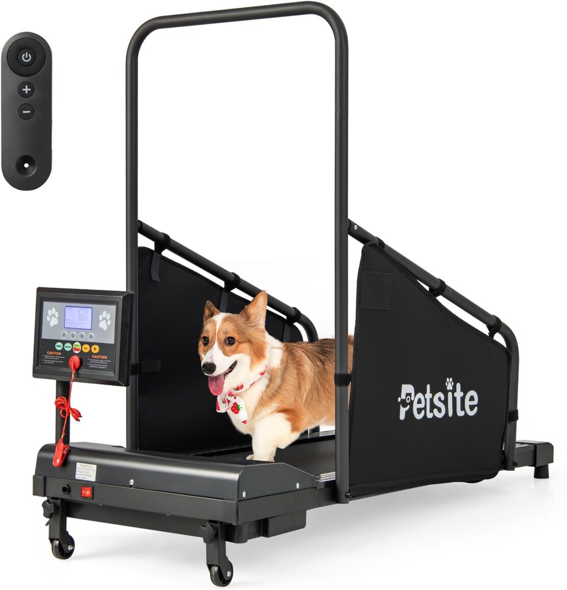 Costway Dog Treadmill for Small/Medium Dogs Indoors Pet Running Training Machine - Black