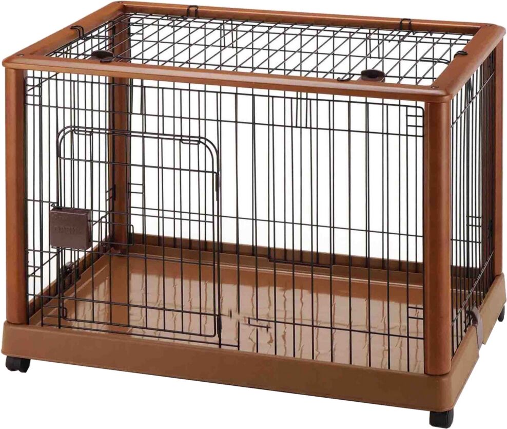 Richell Mobile Pet Pen 940 - Medium - Brown