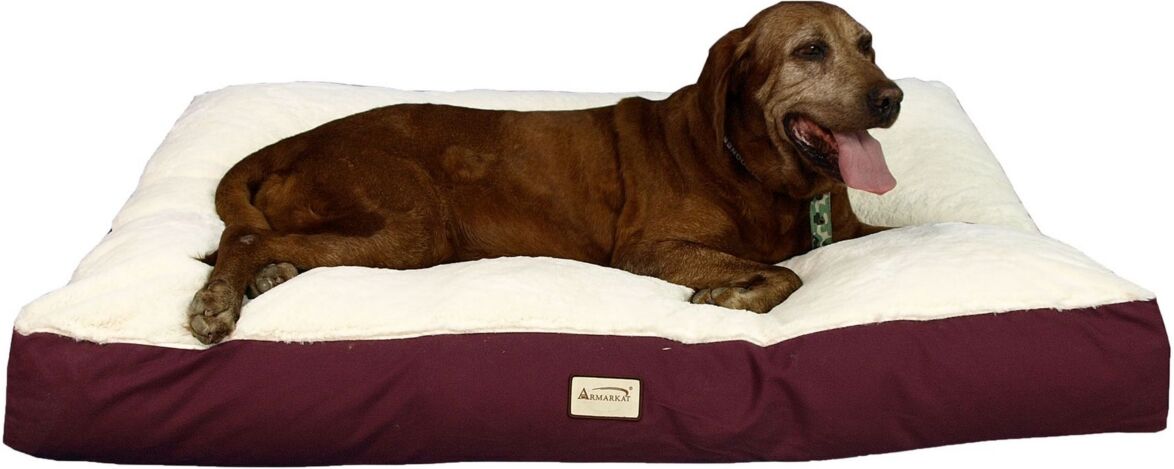 Armarkat Pet Bed Mat With Poly Fill Cushion and Removable Cover - Ivory