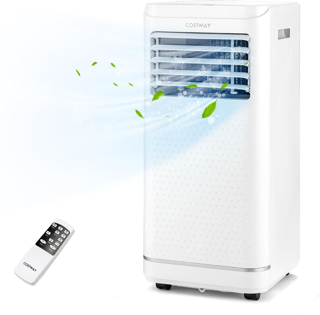 Costway 10000 Btu Portable Air Conditioner with Dehumidifier & Fan Mode, up to 350 Sq.Ft - White