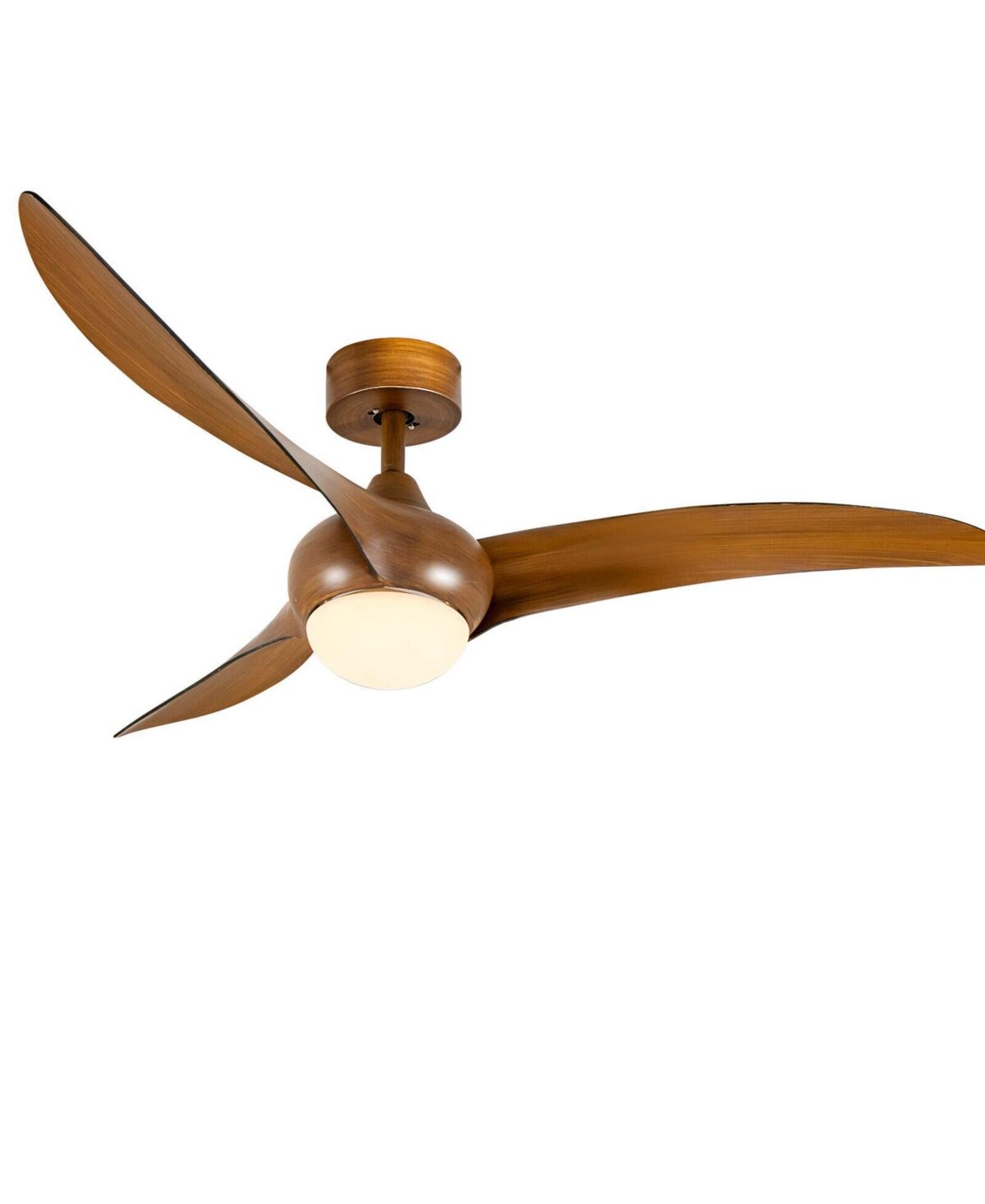 Slickblue 52 Inch Ceiling Fan with Changeable Light Color and 6-Level Adjustable Speed-Brown - Brown