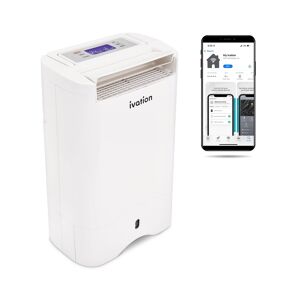 Ivation Smart 19 Pint Desiccant Wi-fi Dehumidifier with Drain Hose - White