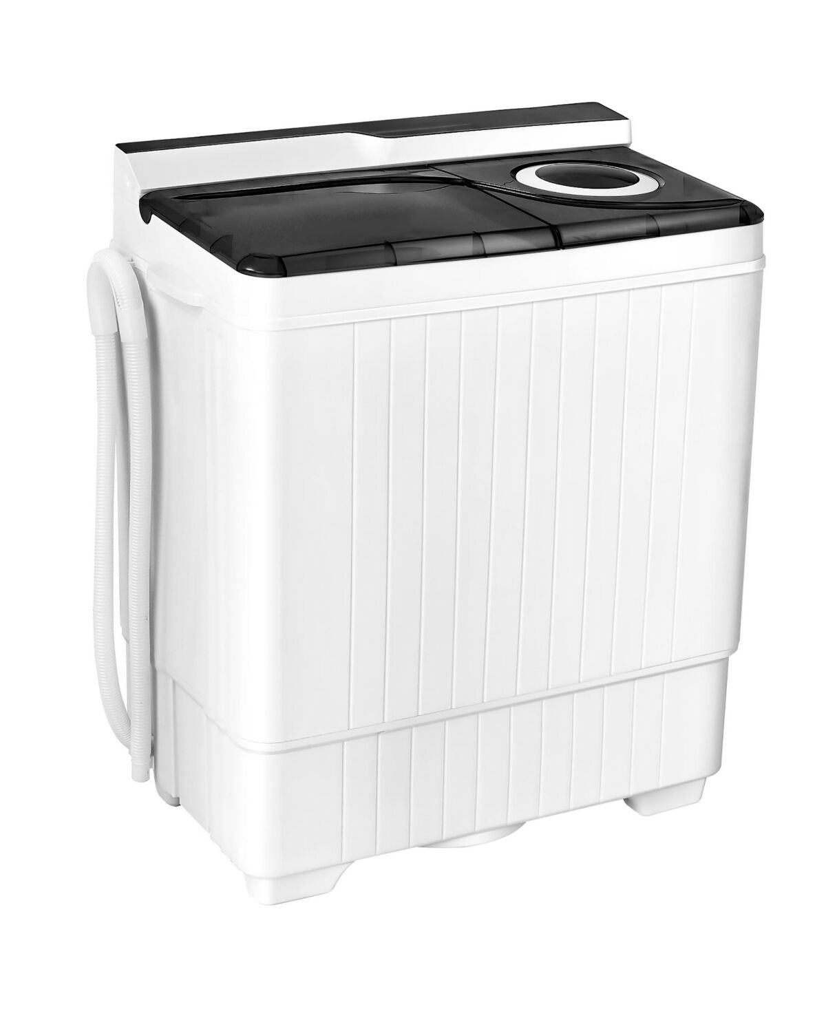 Costway 26lbs Portable Semi-automatic Washing Machine - Grey