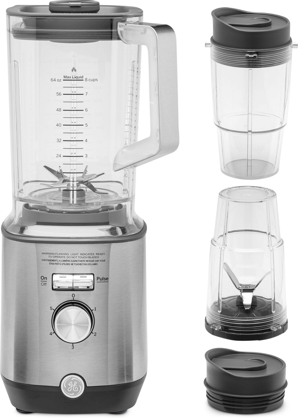 Ge Appliances 64 Oz. Blender with Personal Cups 1000 Watts - Stainless Steel