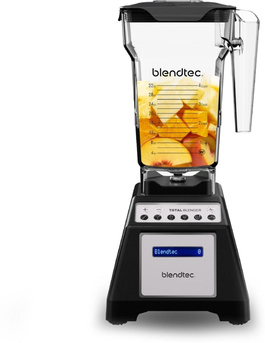 Blendtec Total Blender Classic - Includes FourSide Jar (75 oz) - 10-Speed Professional-Grade Countertop Blender - High-Power Kitchen Blender with 6 Pr