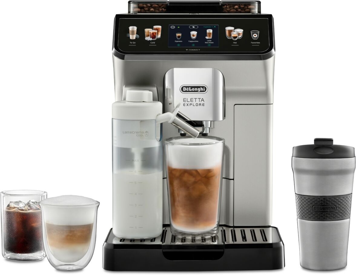 DeLonghi Explore Automatic Espresso Machine with Cold Brew - Silver