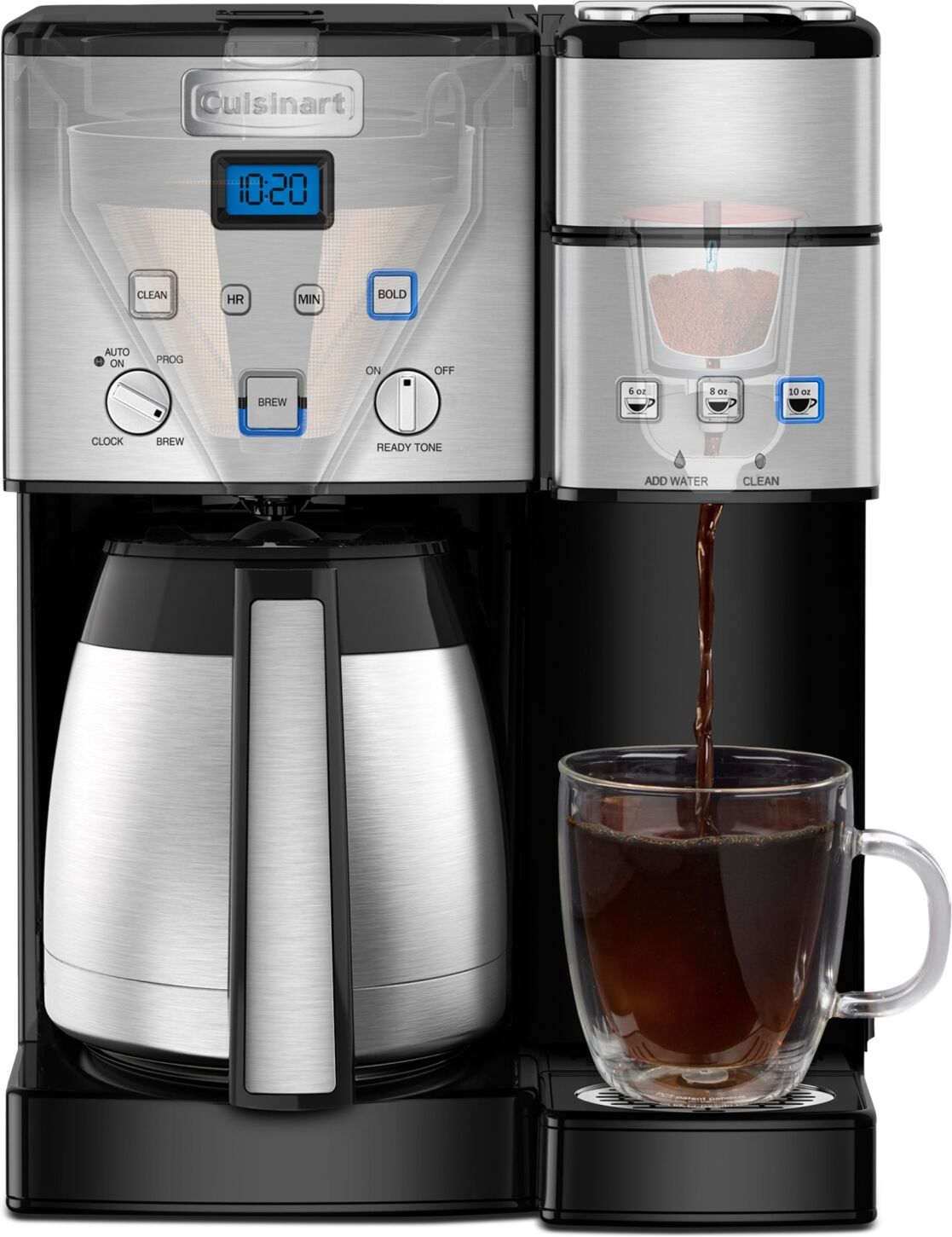 Cuisinart Ss-20 Coffee Center 10-Cup Thermal Coffeemaker & Single-Serve Brewer - Stainless Steel