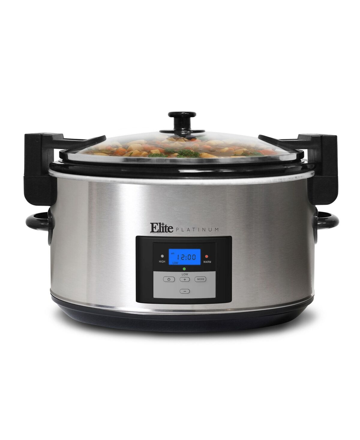 Elite Gourmet Elite Platinum 8.5 Quart Stainless Steel Programmable Slow Cooker with locking lid - Stainless Steel