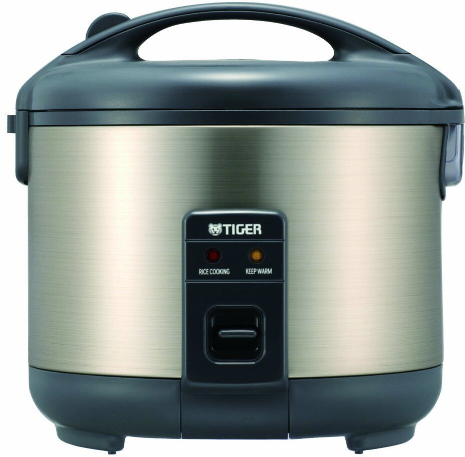 Tiger 8 Cup Rice Cooker & Warmer - Stainless/black