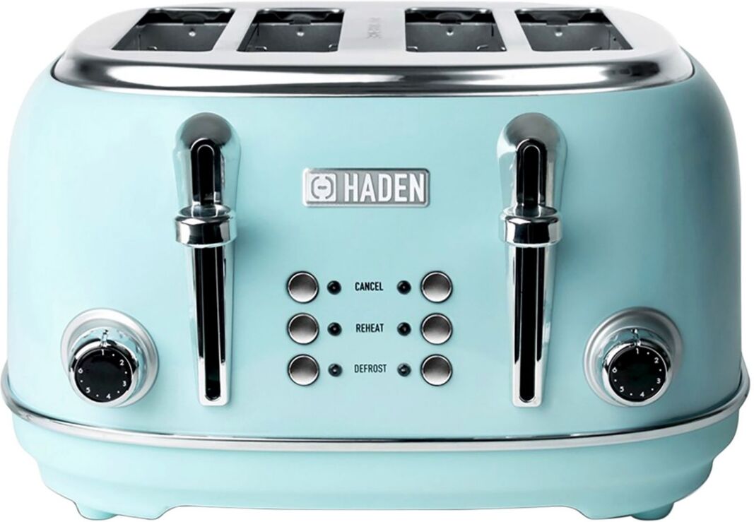 Haden Heritage 4-Slice Stainless Steel Toaster - Sapphire