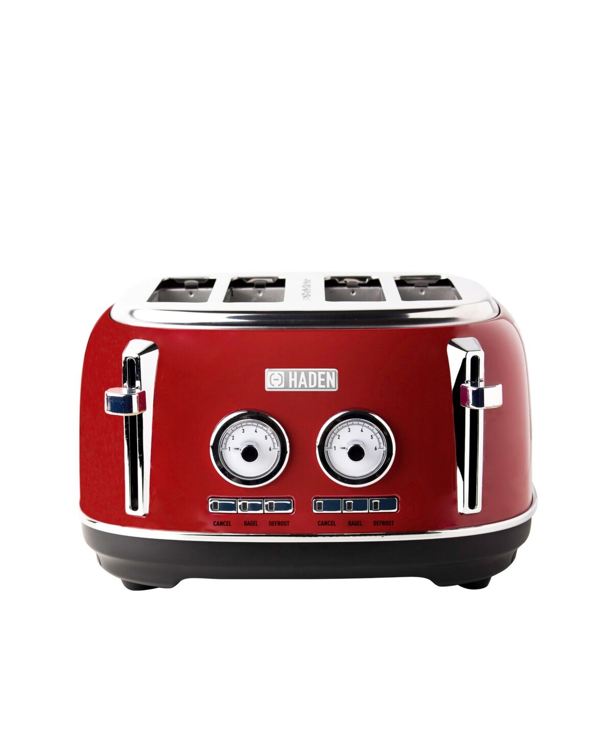Haden Dorset 4-Slice Toaster with Browning Control, Cancel, Reheat and Defrost Settings - 75040 - Red