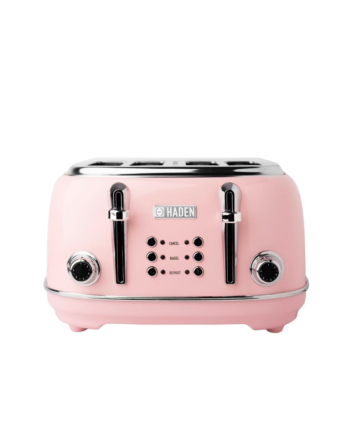 Haden Heritage 4-Slice Toaster with Browning Control, Cancel, Bagel and Defrost Settings - 75044 - English Rose Pink