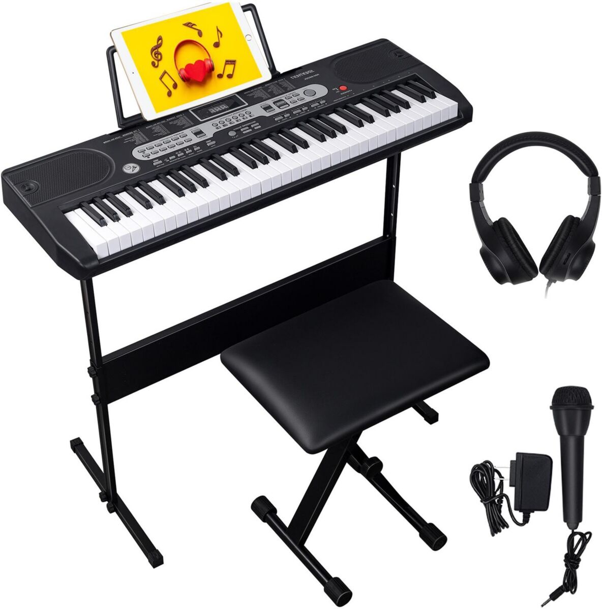 Sugift 61 Key Premium Electric Keyboard Piano Kit - Assorted Pre-Pack