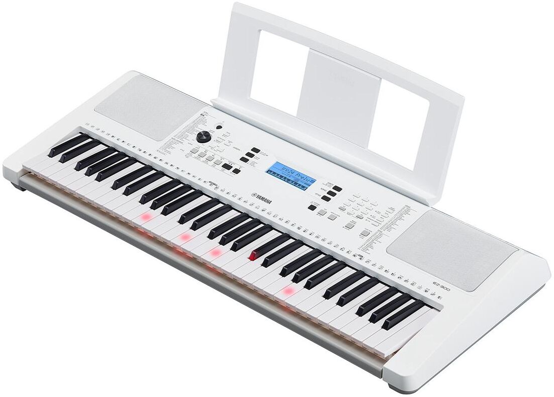 Yamaha Ez-300 61-Key Portable Beginner's Keyboard with Lighted Keys - Silver