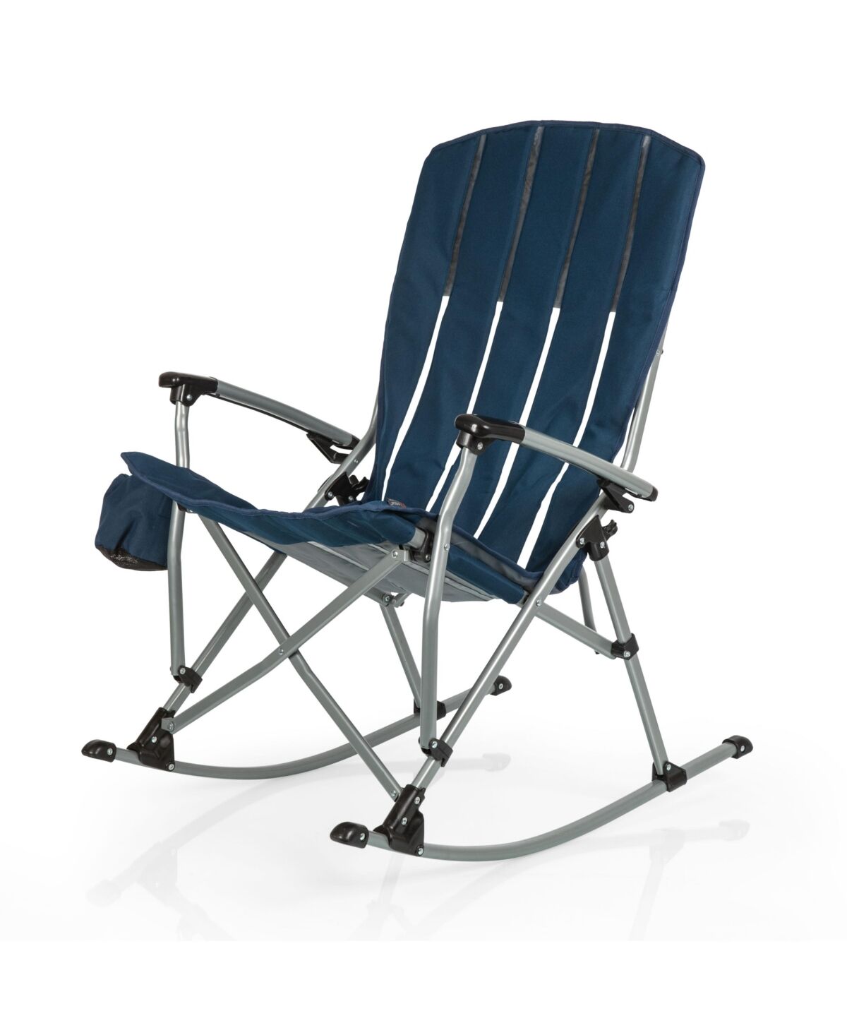 Picnic Time Oniva by Picnic Time Outdoor Rocking Camp Chair - Navy Blue