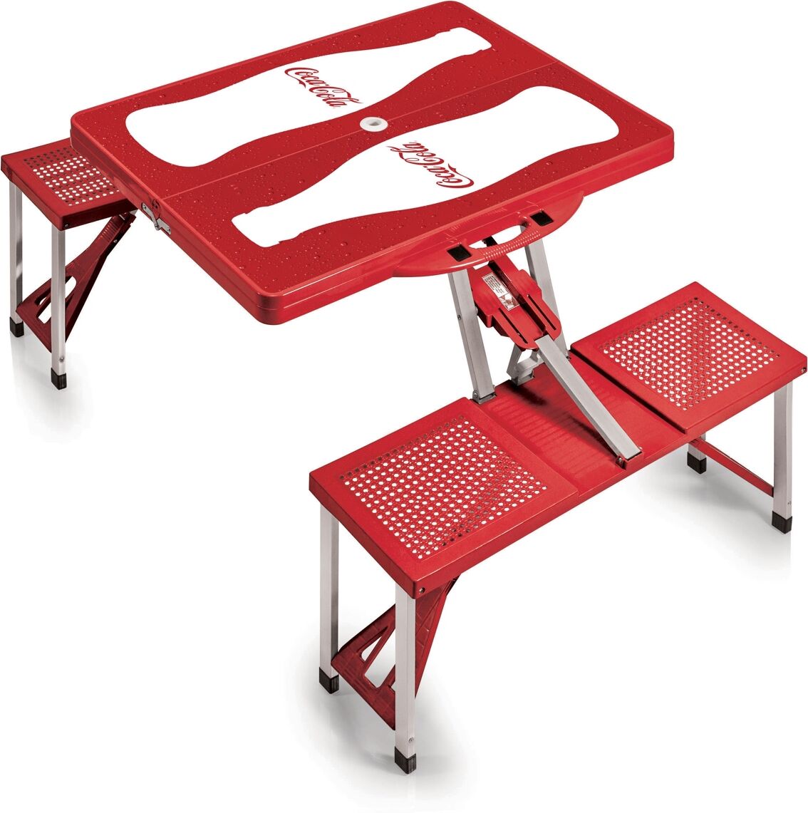 Oniva by Picnic Time Coca-Cola Picnic Table Portable Folding Table with Seats - Red