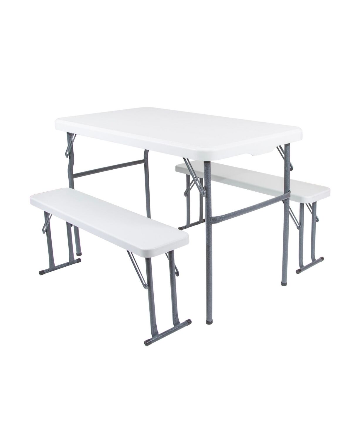 Stansport Stan sport Heavy-Duty Camp Table with Benches - White