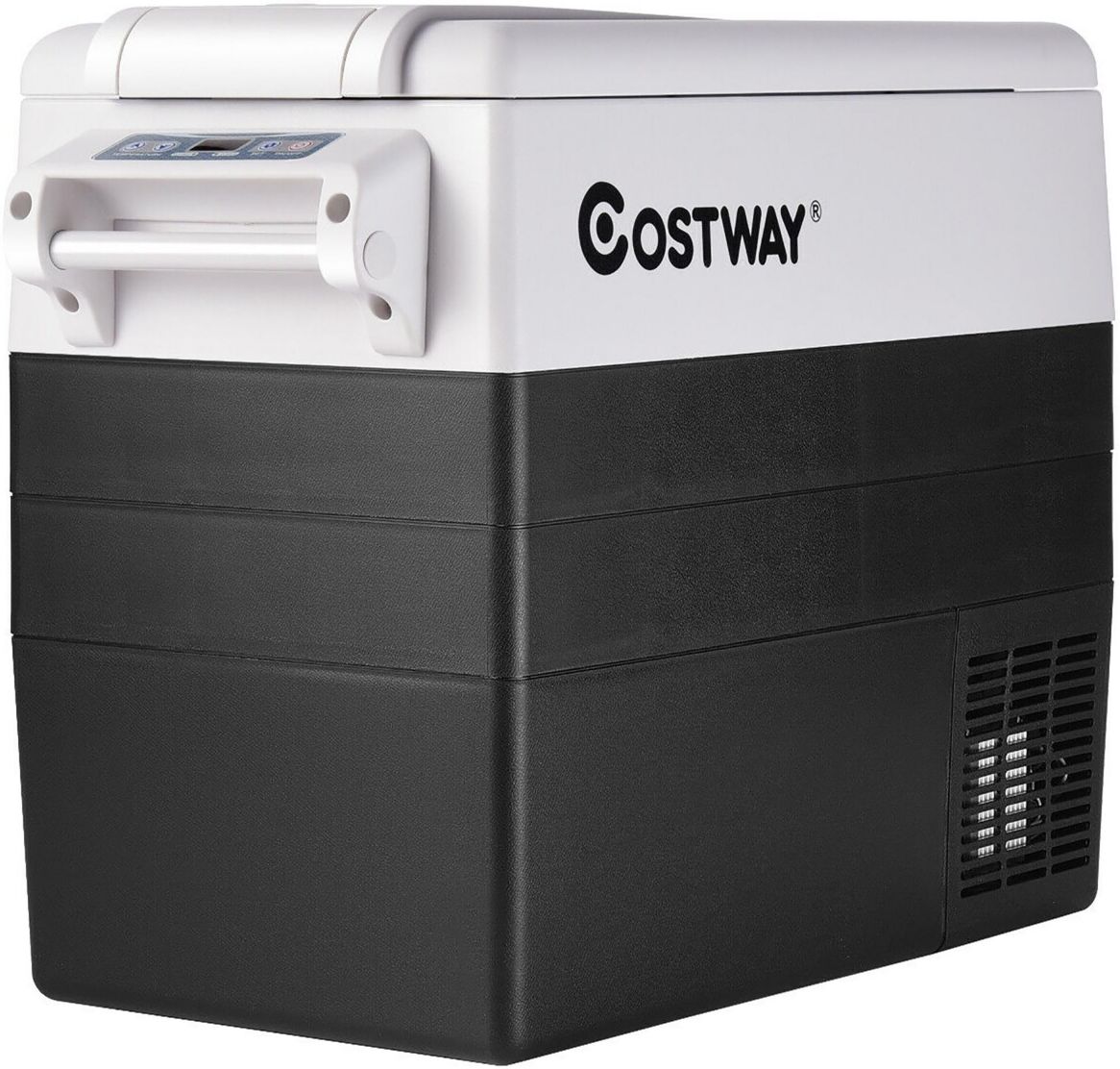 Costway 55 Quarts Portable Refrigerator Electric Car Cooler Compressor Freezer Camping - Black