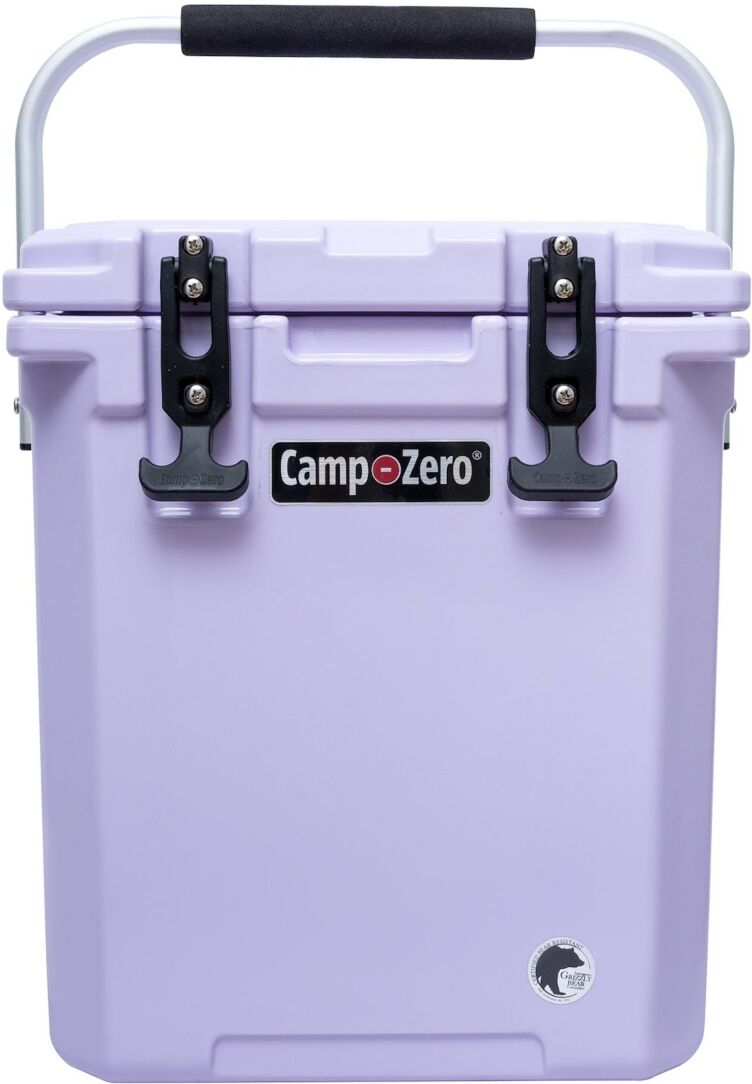 Camp-zero 16 Tall   16.9 Qt. Premium Cooler with 2 Molded-In Cup Holders and Folding Aluminum Comfort Grip Handle   Sky Blue - Lavender