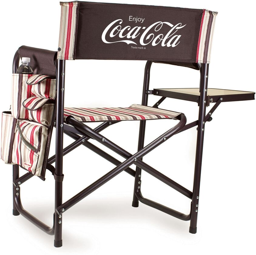 Oniva by Picnic Time Coca-Cola Portable Folding Sports Chair - Brown