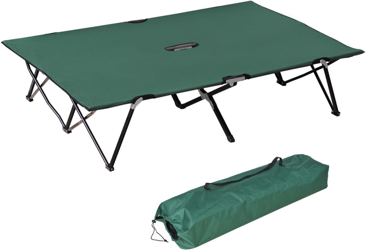 Outsunny 2 Person Folding Camping Cot for Adults, 50