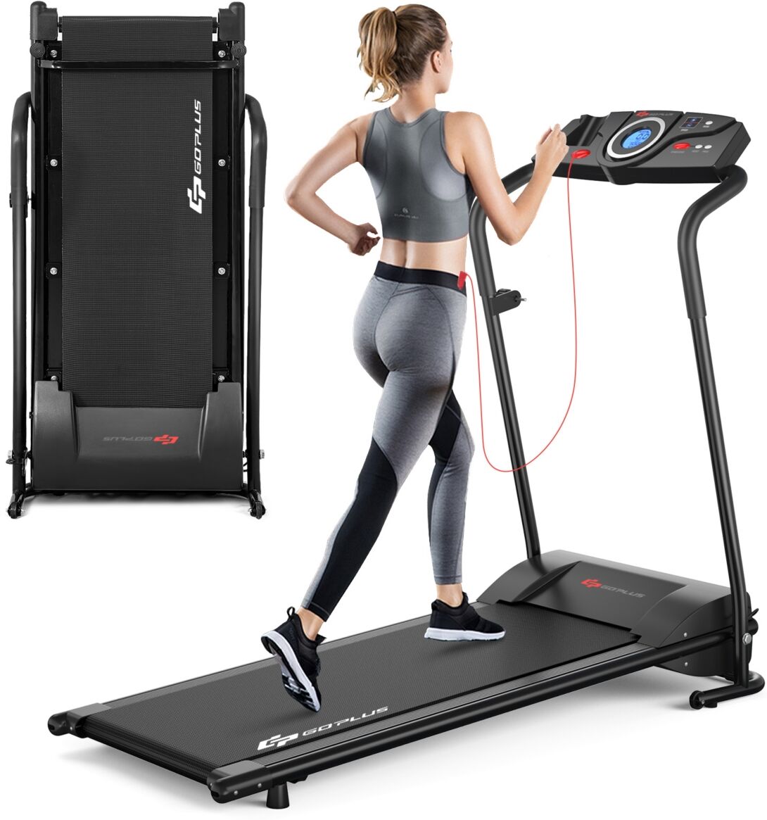 Costway 1HP Electric Treadmill Folding Motorized Power Running - Black