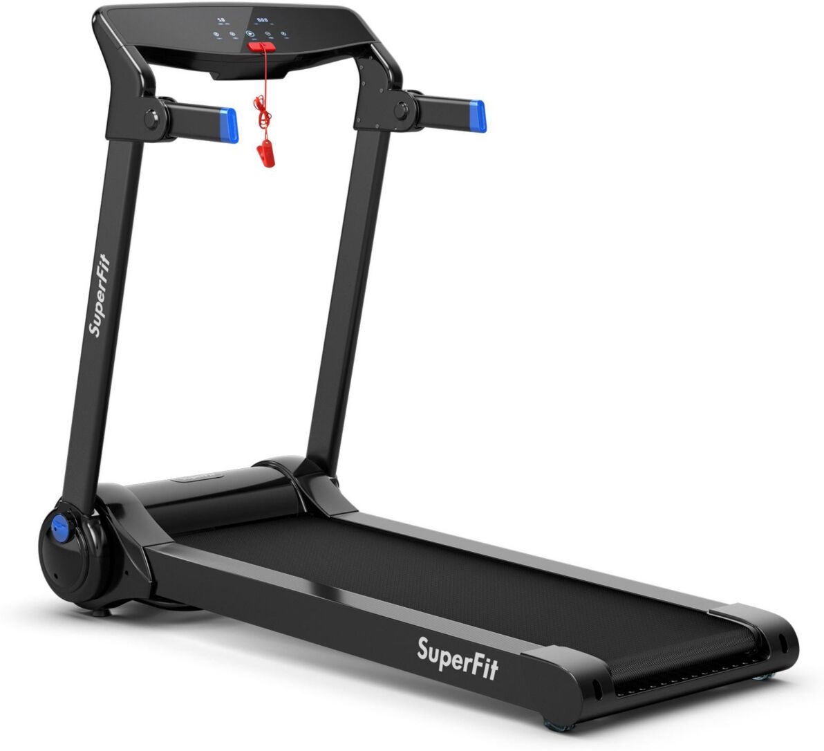 Costway 3HP Folding Electric Treadmill Running Machine w/ Speaker - Blue