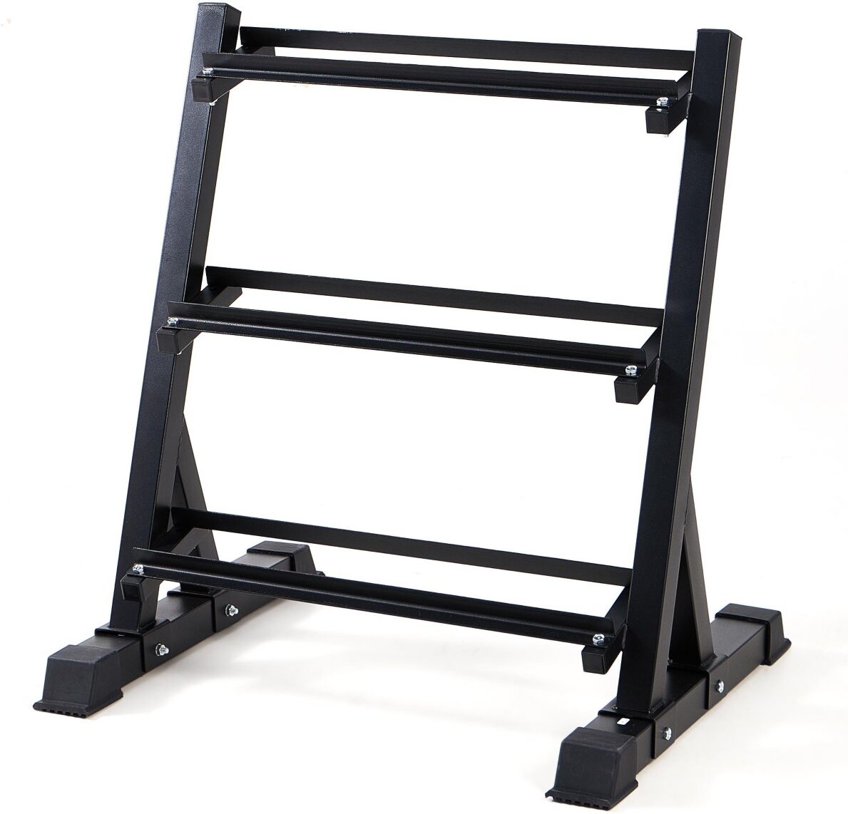 Lugo Heavy-Duty 3-Tier Dumbbell Rack - Black