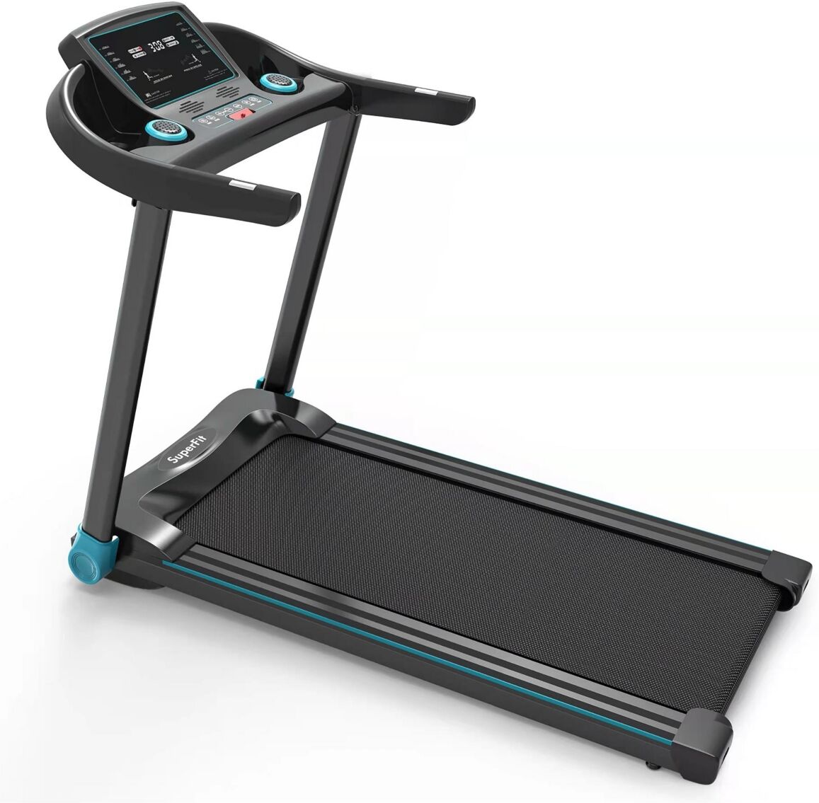 Costway 2.25HP Electric Running Machine Treadmill Bluetooth Speaker - Blue