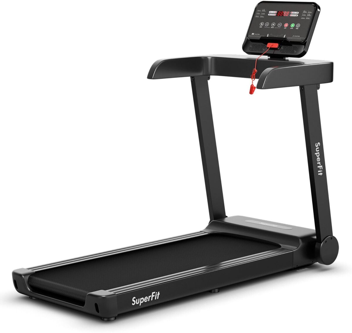 Costway 2.25HP Electric Treadmill Running Machine App Control for Home Office - Black