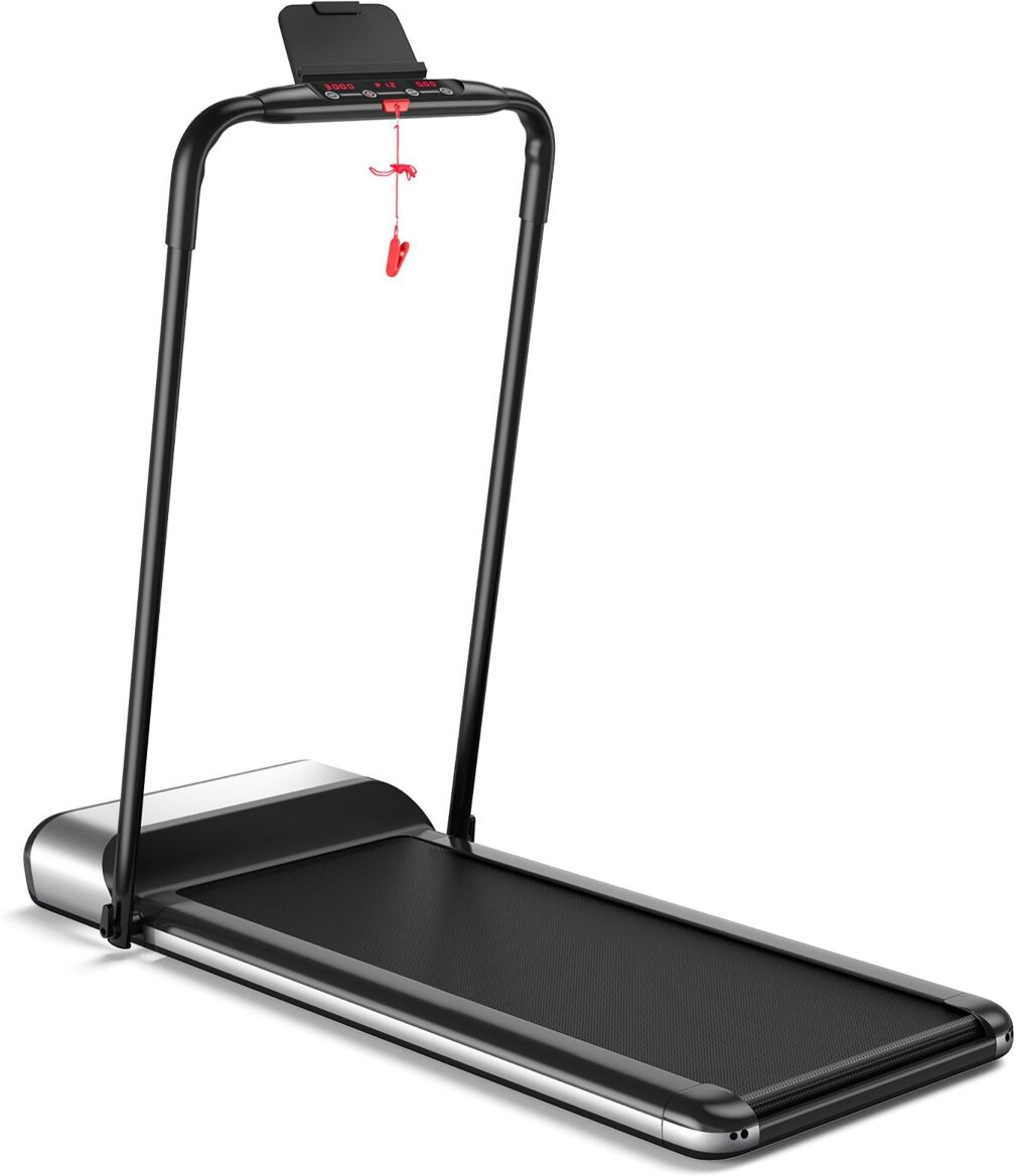 Costway Installation-Free Ultra-Thin Folding Treadmill Exercise - Black