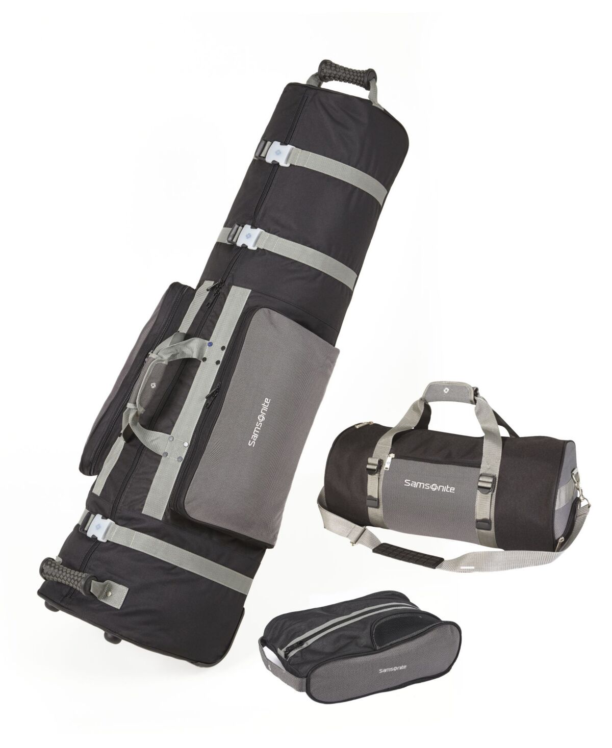 Samsonite Deluxe 3 Piece Golf Travel Set - Silver