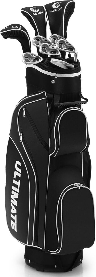 Costway Ladies Womens Complete Golf Clubs Set 10 Pieces Includes Alloy Driver - Black