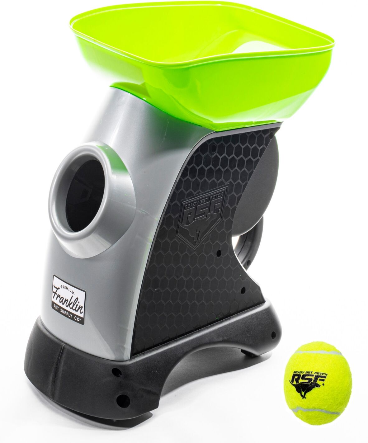 Franklin Sports Franklin Pet Supply Co Ready, Set, Fetch Tennis Ball Launcher - Black