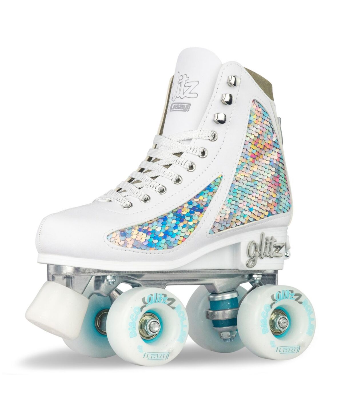 Crazy Skates Glitz Adjustable Roller Skates For Women And Girls - Size Adjustable To Fit 4 Sizes - Diamond