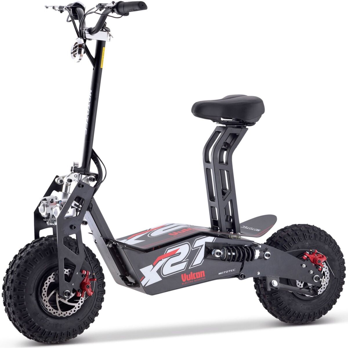 MotoTec Vulcan 48V 1600W Electric Scooter - Black