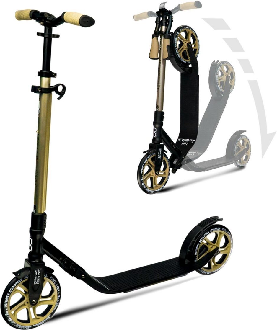 Crazy Skates London Foldable Kick Scooter - Great Scooters For Teens And Adults - Gold