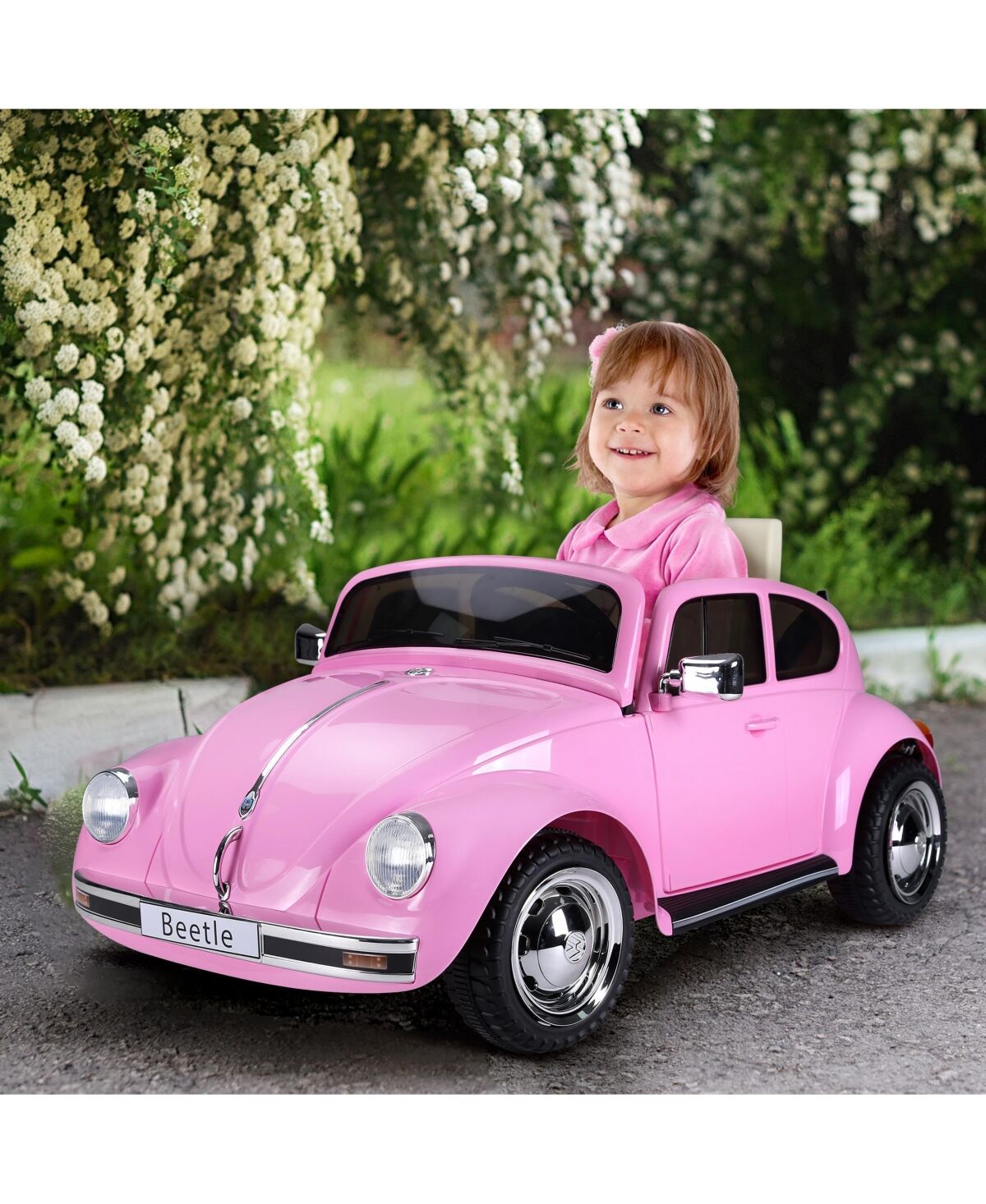 Aosom Licensed Volkswagen Electric Kids Ride-On Car 6V Battery Powered Toy - Pink