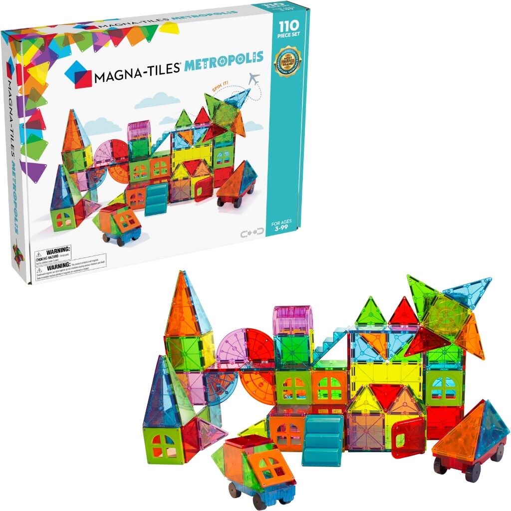 Magna-tiles Magna-tiles Metropolis 110-Piece Magnetic Construction Set, Ages 3+ - Assorted Pre-Pack