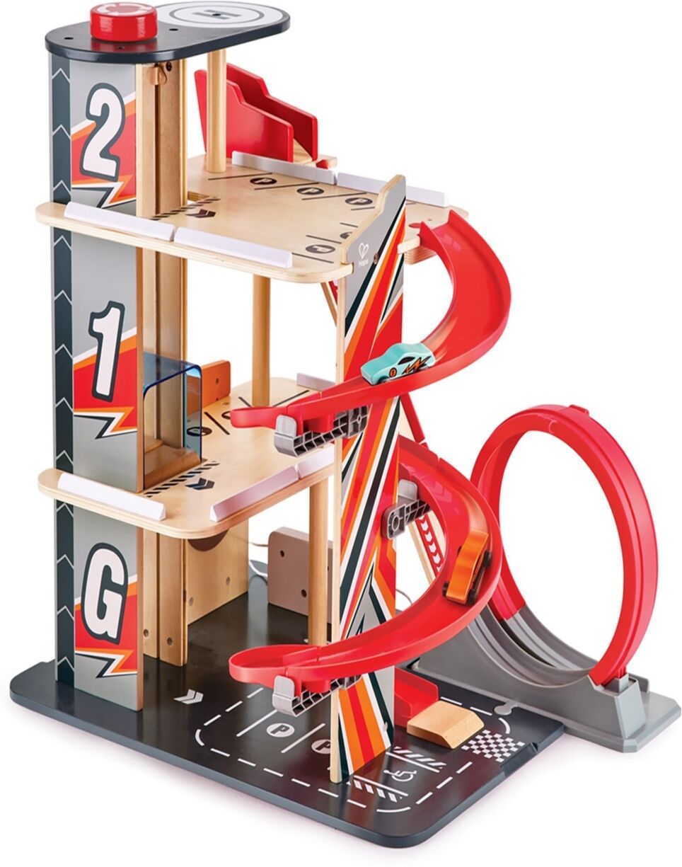 Hape Gearhead Stunt Garage Playset - Multi