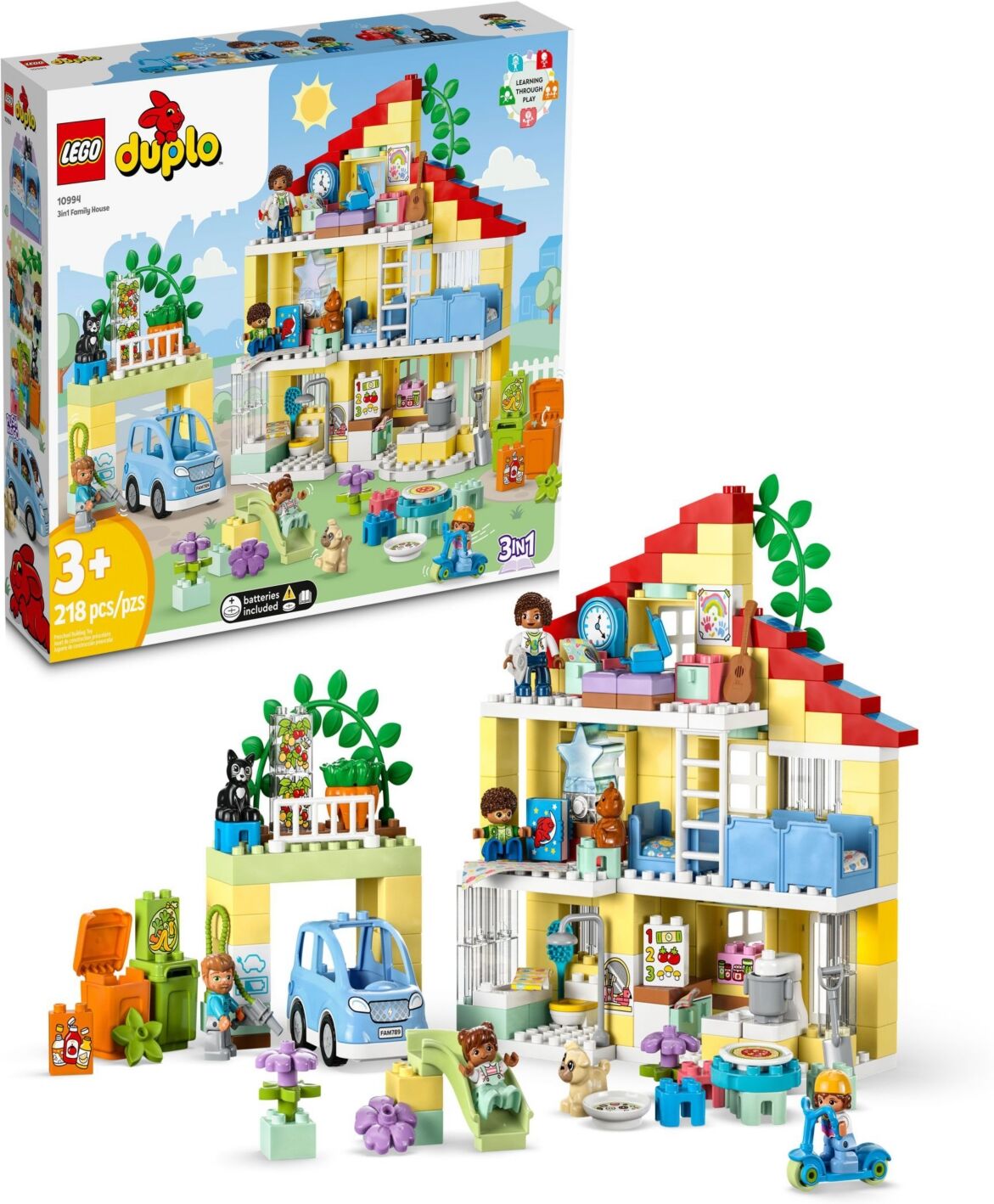 Lego Duplo Town 10994 3-in-1 Family House Toy Stem Home Building Set - Multicolor