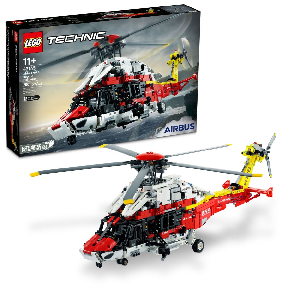 Lego Technic Airbus H175 Rescue Helicopter 42145 Toy Building Set