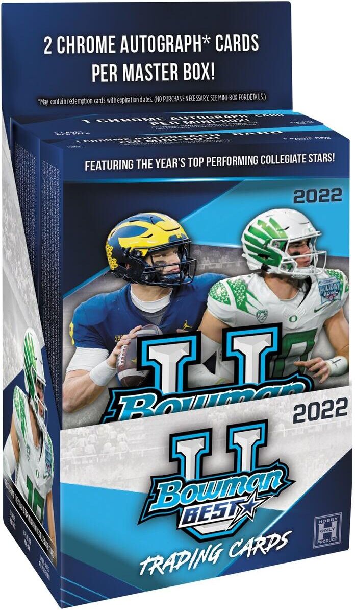 Bowman 2022 Bowman's Best University Football Factory Sealed Hobby Box - Multi