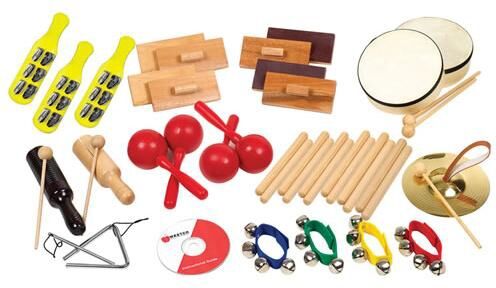 Westco 25-Player Rhythm Band Kit with 10 Instruments - Multicolored