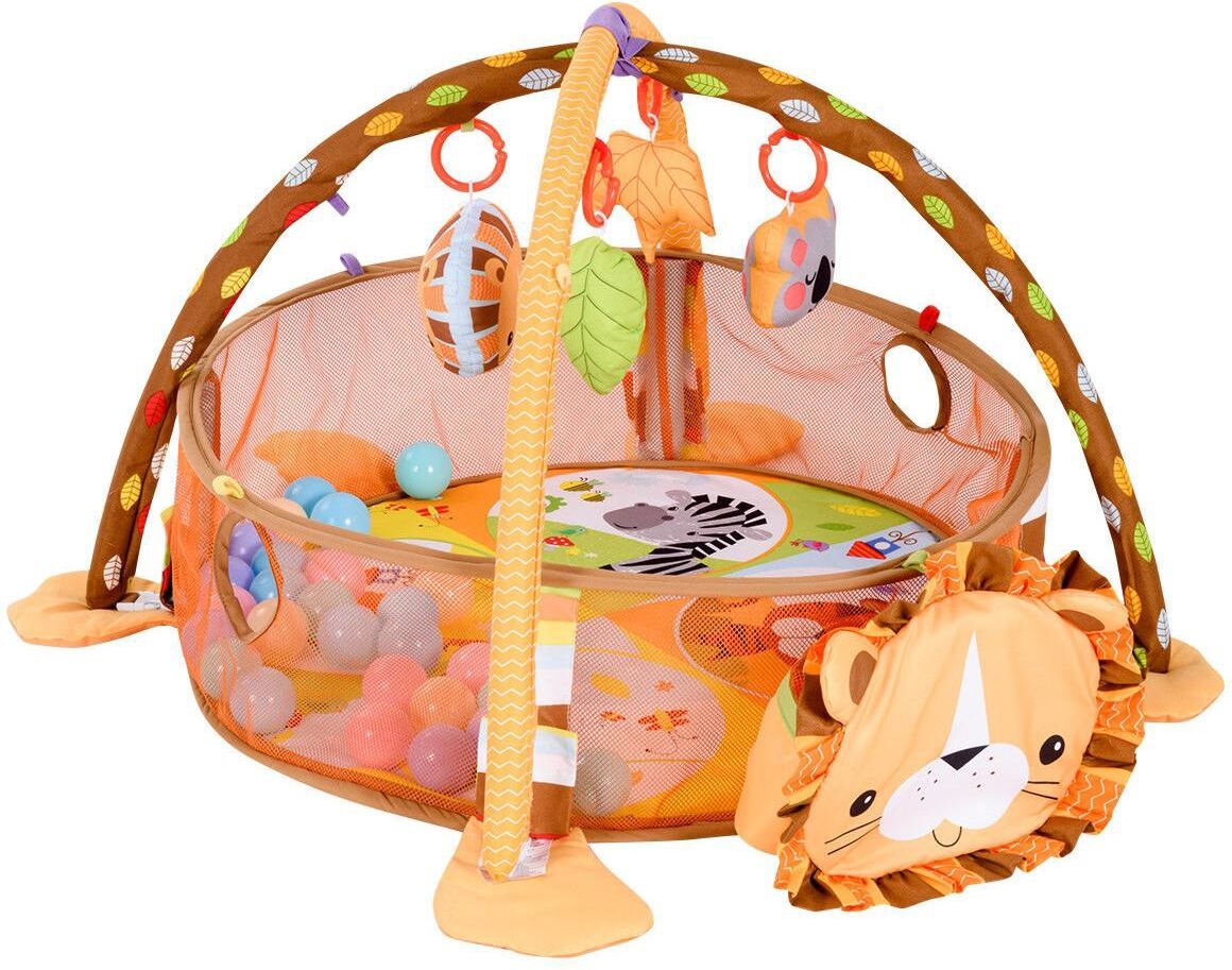 Slickblue 3-in-1 Cartoon Baby Infant Activity Gym Play Mat - Orange